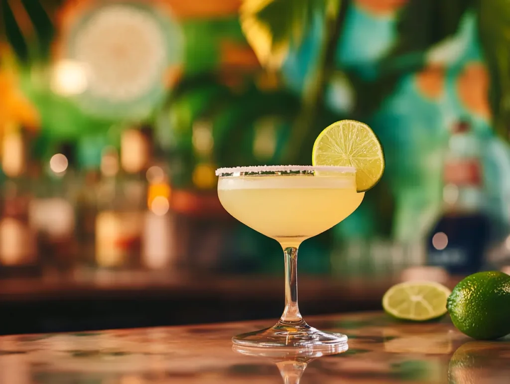 A_beautifully_crafted_Skinny_Margarita_served at a bar